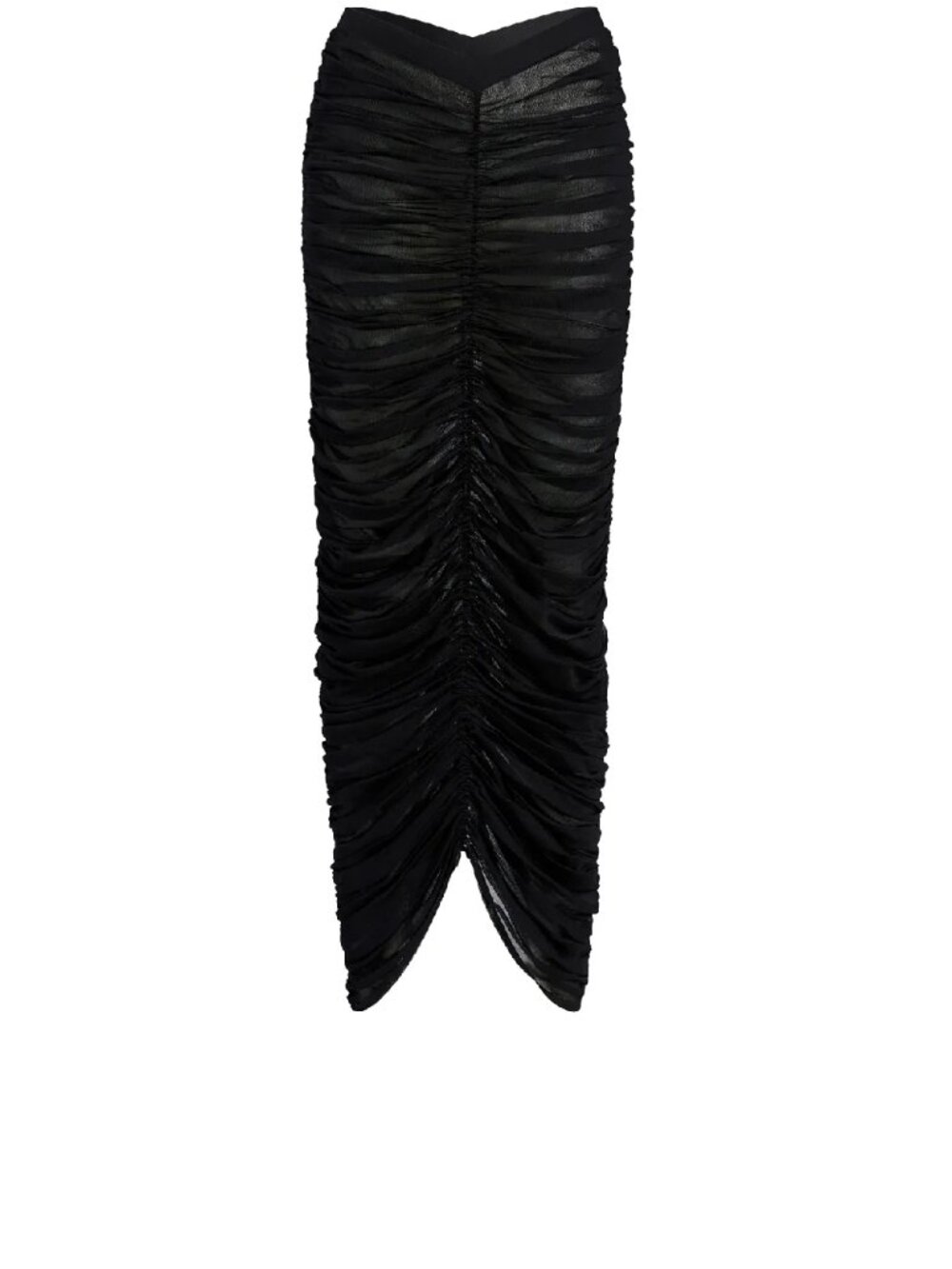 KHAITE Laure Ruched Silk Skirt - Picture 5 of 14
